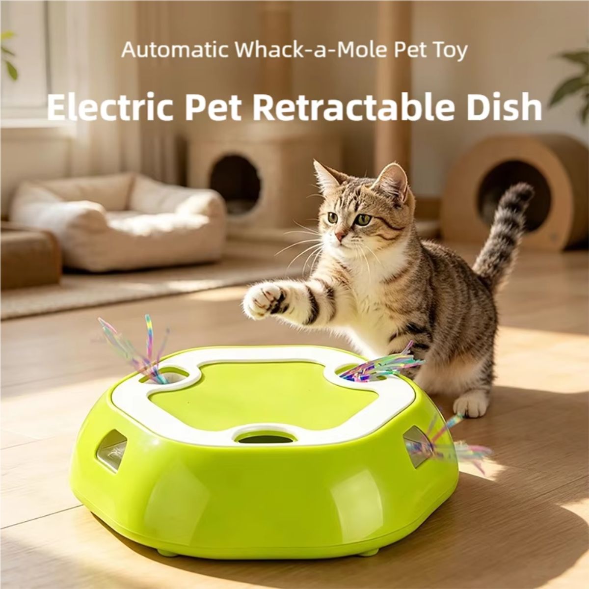 Interactive Electric Whack-a-Mole Cat Toy